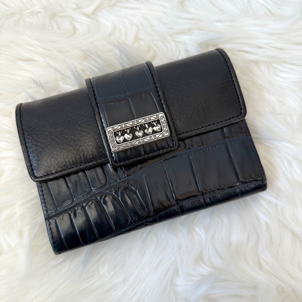Brighton Leather Dark Navy Blue Leather Wallet